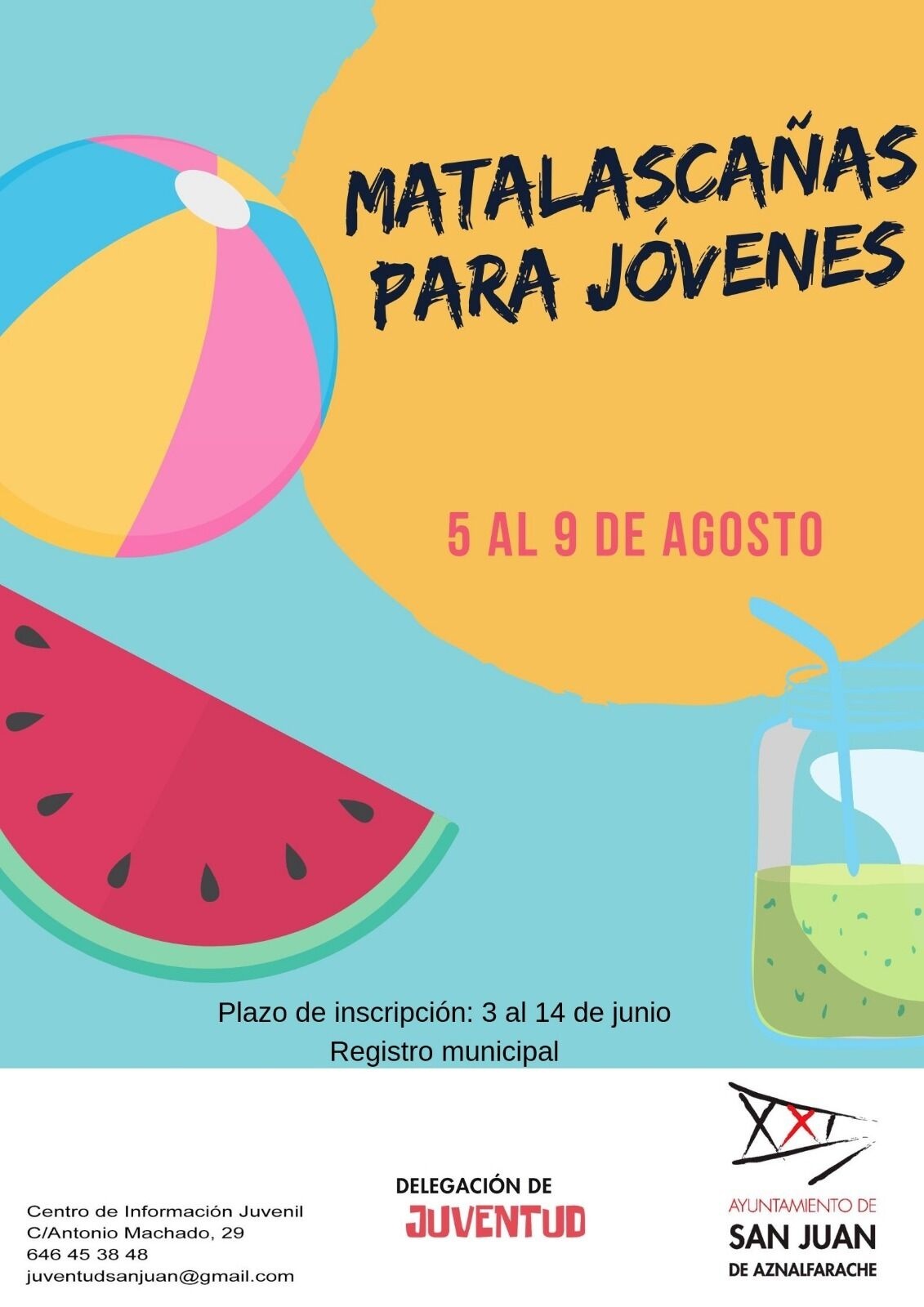 Cartel inscripción jóvenes Matalascañas 2019