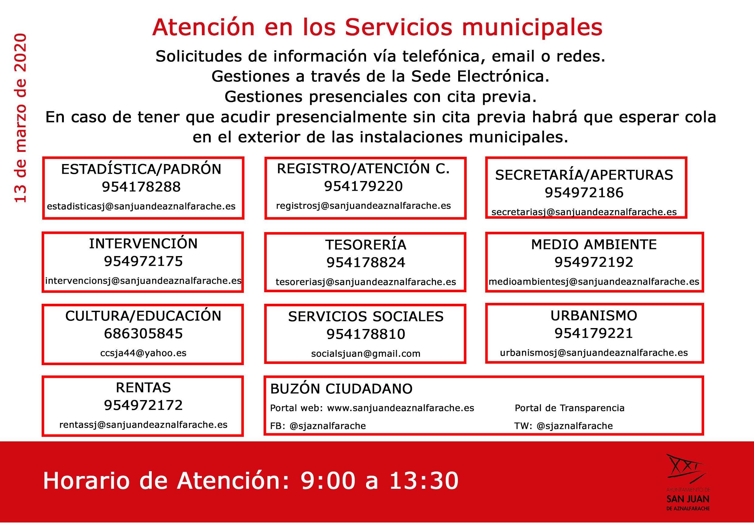 cartel contacto ayto cita previa