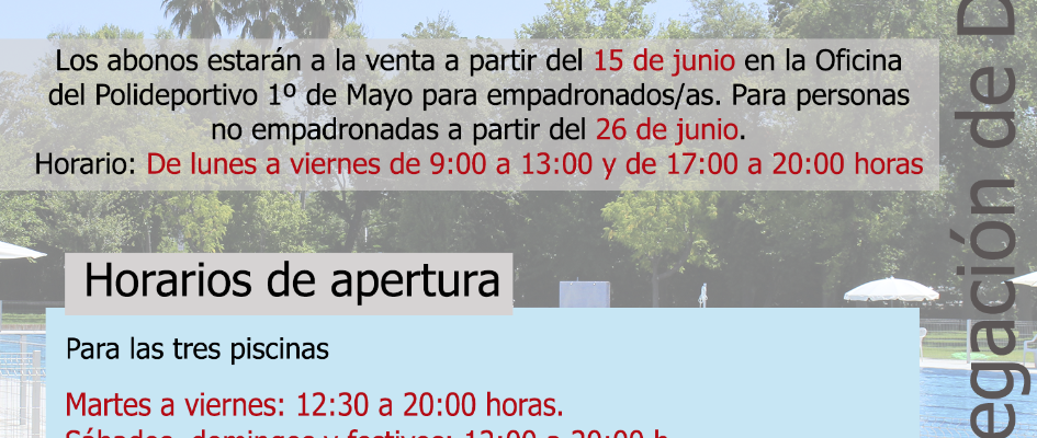 información piscinas de verano 23