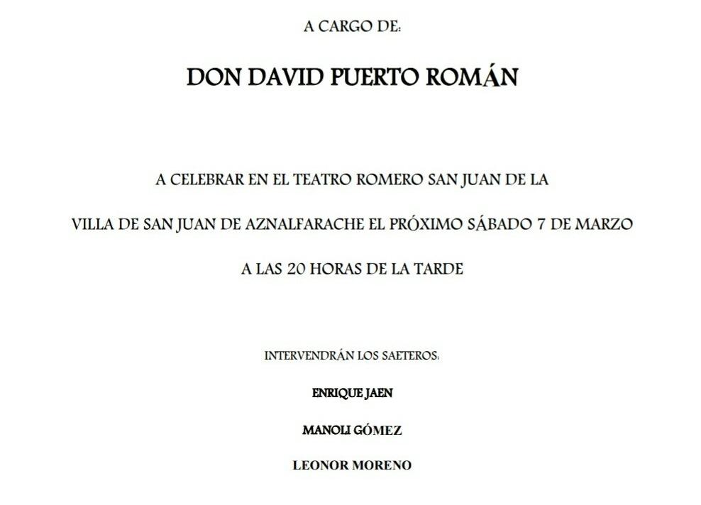 Cartel exaltación SJ Bautista 2020