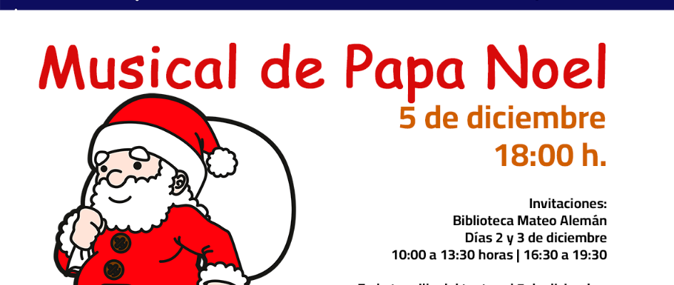 Cartel musical papa noel