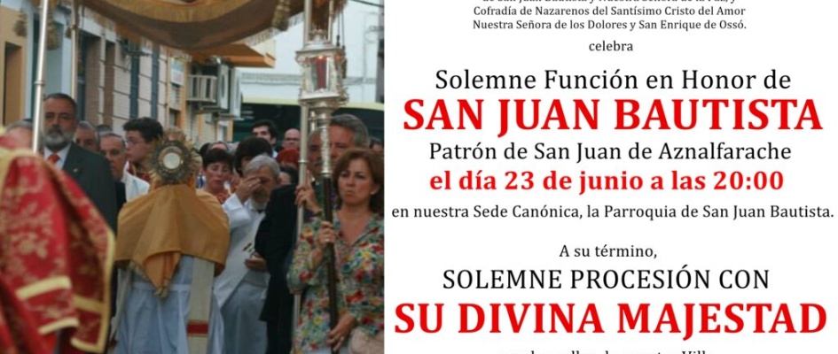 cartel procesión corpus SJ bautista 2022
