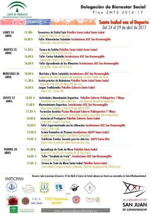 Santa Isabel con el deporte